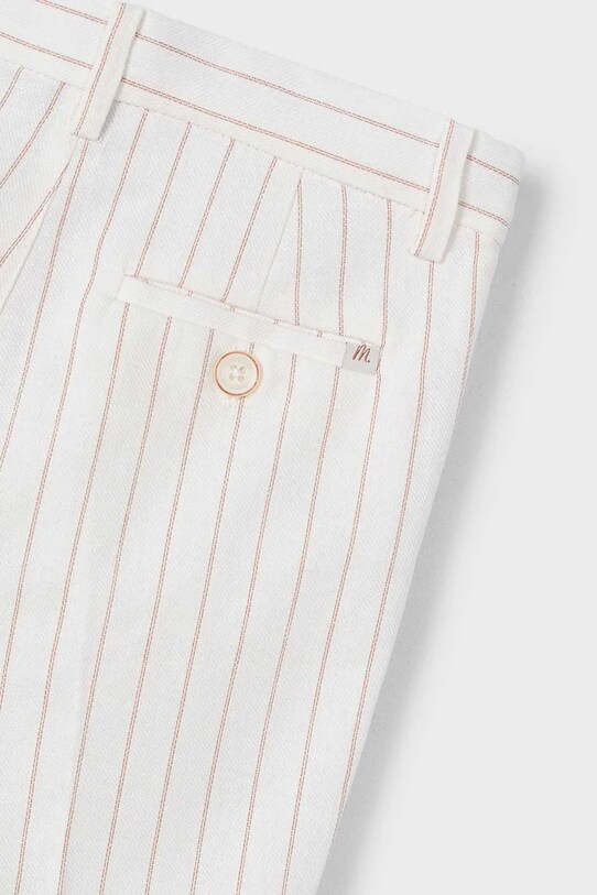 Mayoral pantaloni cu amestec de in pentru copii bej 3217.5A.Mini.PPYA