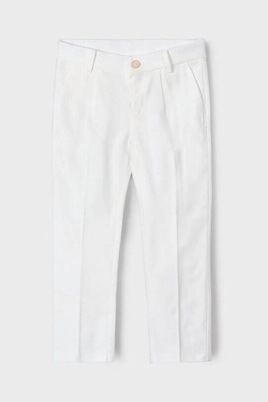 Mayoral pantaloni cu amestec de in pentru copii 3563.5A.Mini.PPYA bej SS25