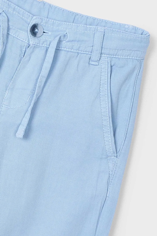 Băieți Mayoral pantaloni cu amestec de in pentru copii 3568.5E.Mini.PPYA albastru