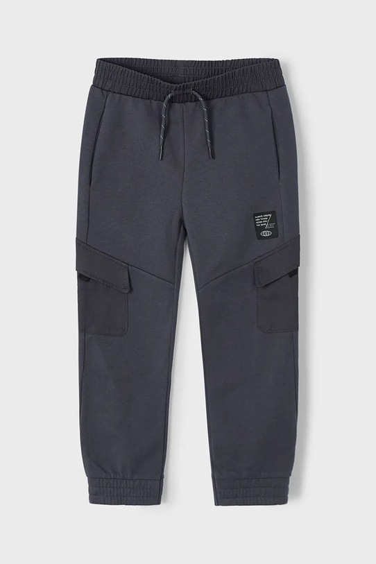 Mayoral spodnie dresowe dziecięce cargo dzianina czarny 3570.5G.Mini.PPYA