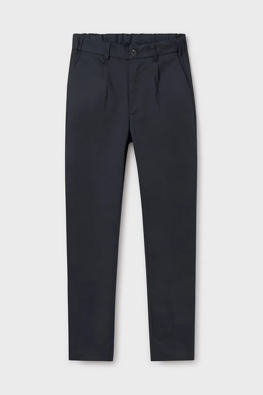 Дитячі бавовняні штани Mayoral slim 6523.7A.Junior.PPYA чорний SS25