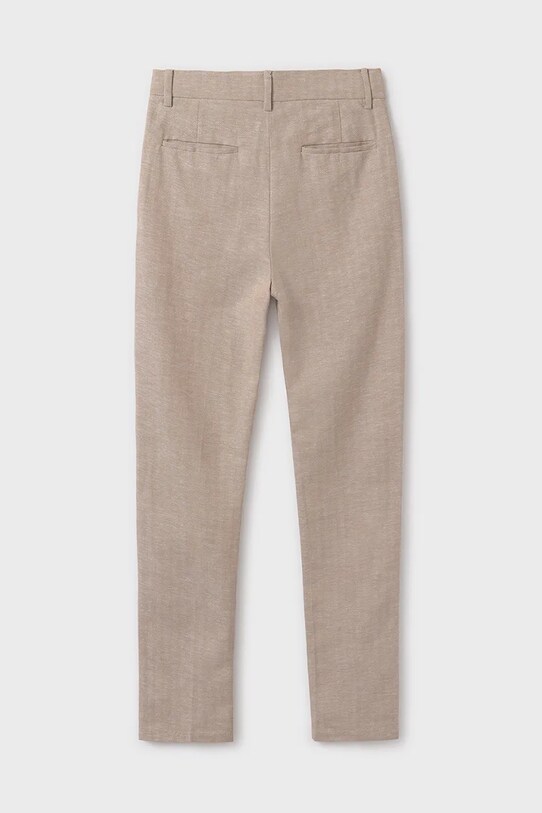 Mayoral pantaloni cu amestec de in pentru copii 6524.7B.Junior.PPYA maro SS25