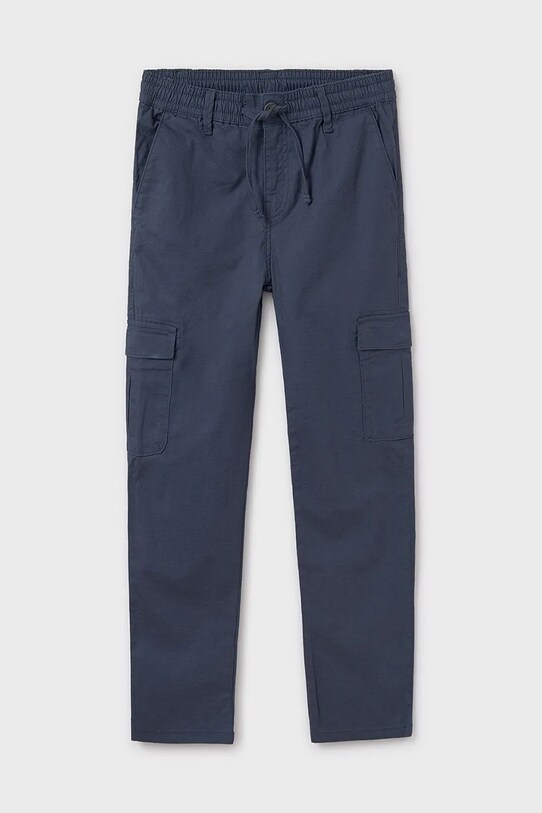 Mayoral pantaloni cu amestec de in pentru copii panza bleumarin 6526.7D.Junior.PPYA