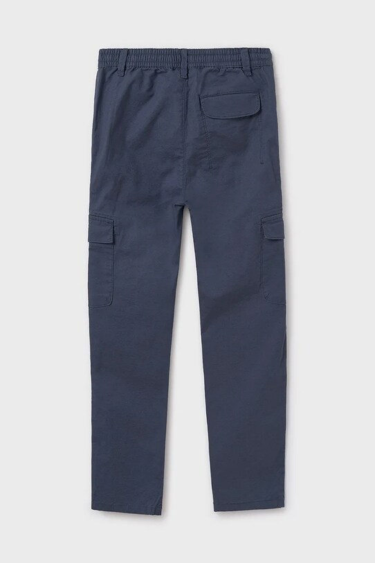 Mayoral pantaloni cu amestec de in pentru copii 6526.7D.Junior.PPYA bleumarin SS25