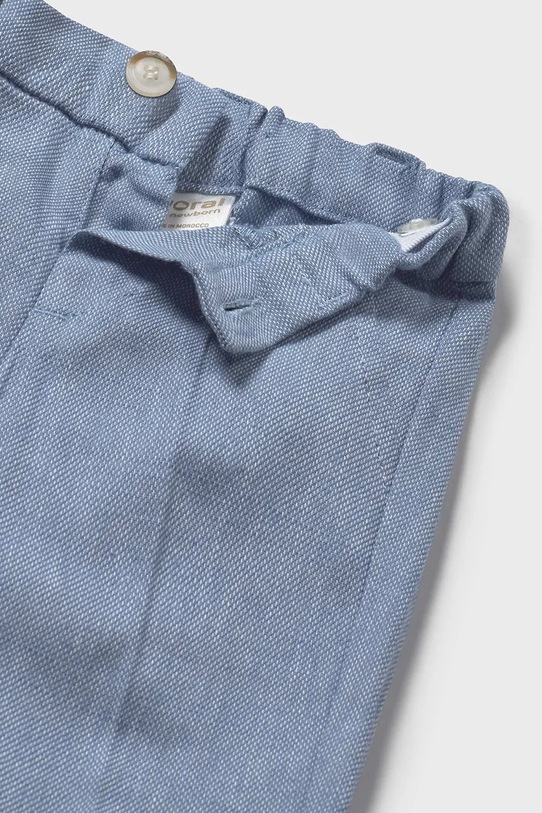 Chłopiec Mayoral Newborn spodnie z domieszką lnu niemowlęce 1562.1K.Newborn.PPYH niebieski