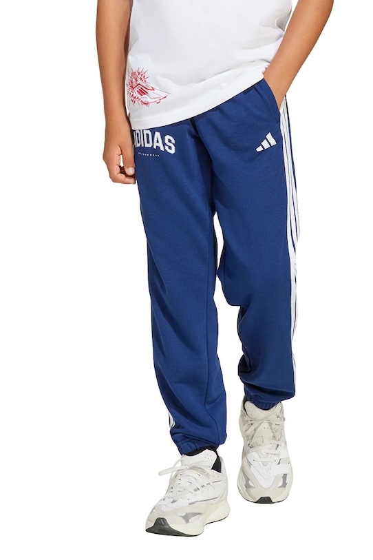 Παιδικό φούτερ adidas πλεκτό ύφασμα σκούρο μπλε JM2444