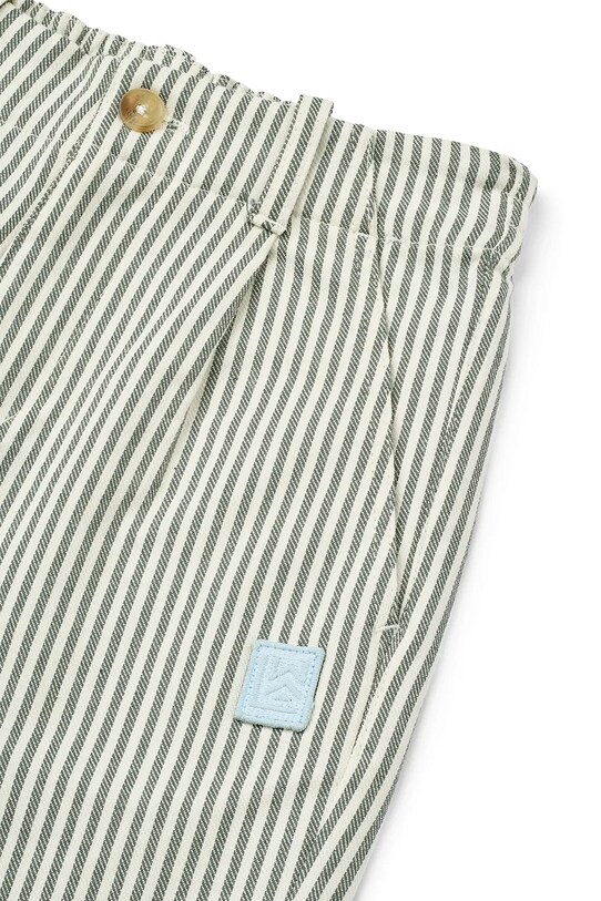 Мальчик Детские хлопковые брюки Liewood Beal Stripe Pants LW19927 зелёный