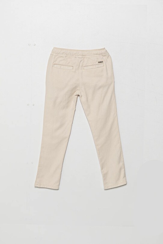 Kalhoty s lněnou směsí pro děti Guess N5GB05.WHAR0.PPYA béžová SS25