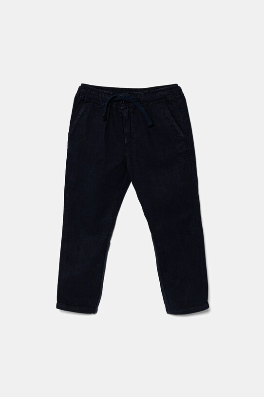 Kalhoty s lněnou směsí pro děti Guess látka námořnická modř N5GB05.WHAR0.PPYA
