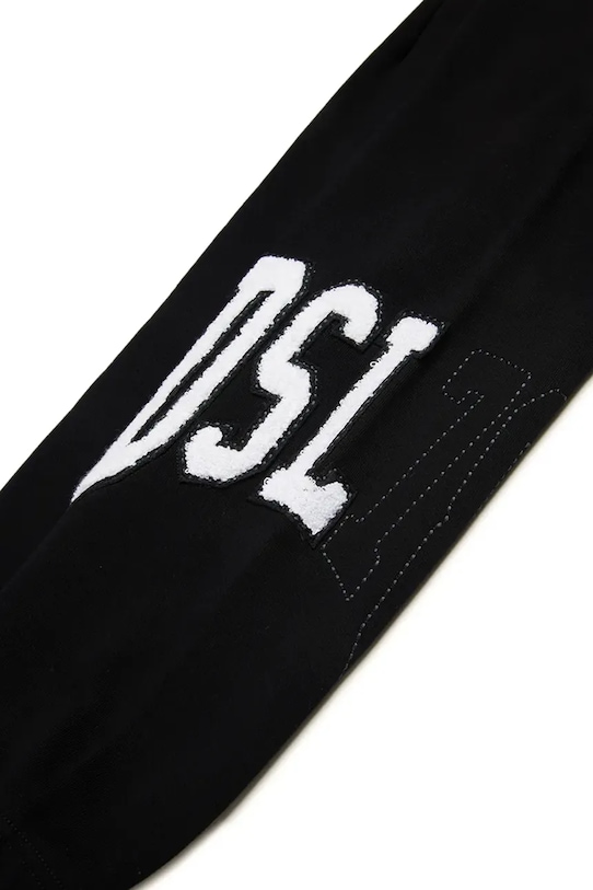 Детские хлопковые штаны Diesel PMARCHI TROUSERS чёрный J02227