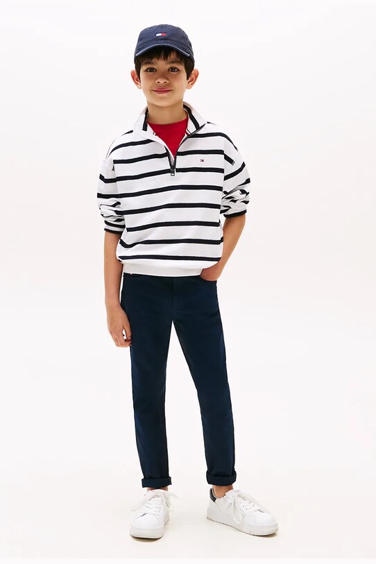 Tommy Hilfiger spodnie dziecięce z elastanem granatowy KB0KB09159.104.122.PPYA