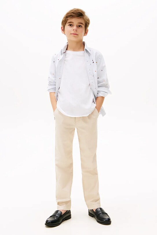Брюки Tommy Hilfiger с эластаном бежевый KB0KB09764.128.176.PPYA