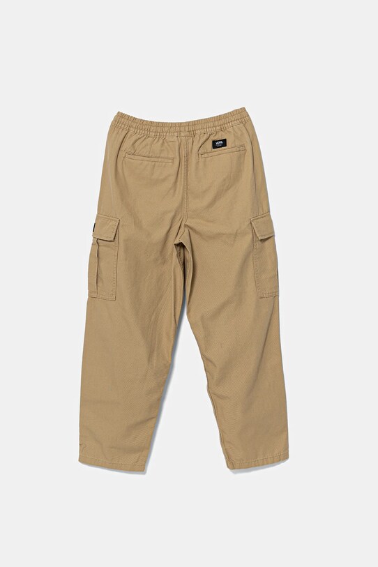 Vans pantaloni de bumbac pentru copii Range Cargo Baggy Tapered Pant VN000NW44MG1 verde SS25