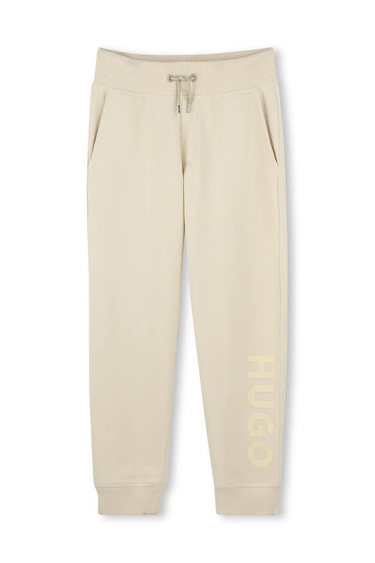 HUGO pantaloni de trening pentru copii tricotaj bej G00362.102.108