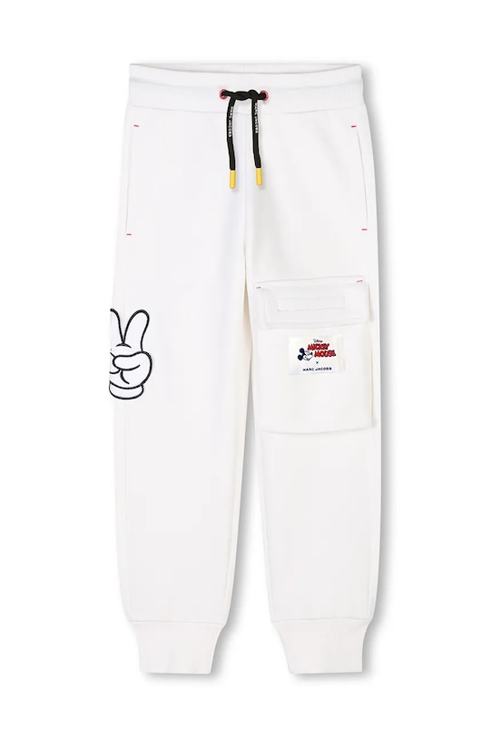 Marc Jacobs spodnie dresowe bawełniane dziecięce x Disney aplikacja beżowy W60466.86.108