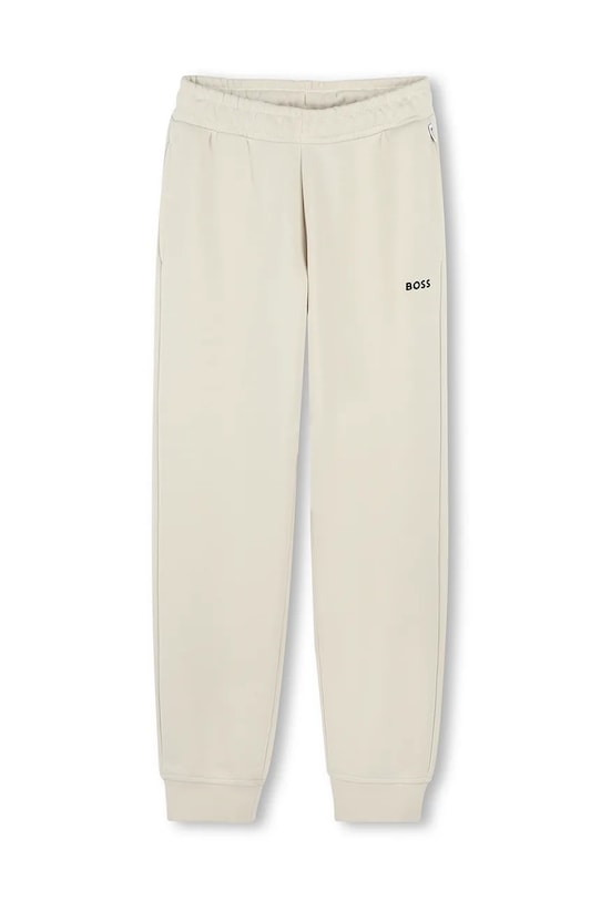 BOSS pantaloni de trening pentru copii tricotaj bej J51952.114.150