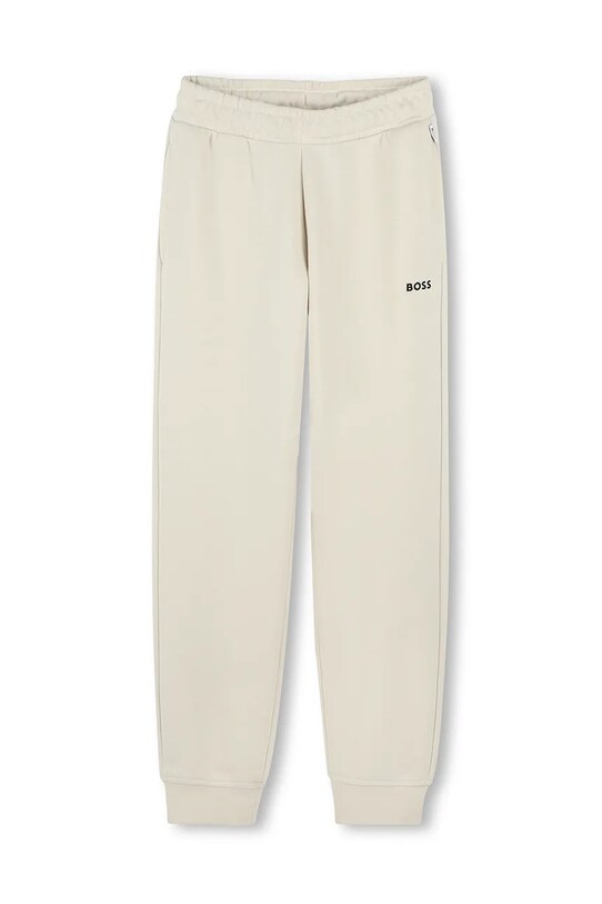 BOSS spodnie dresowe dziecięce dzianina beżowy J51952.162.174