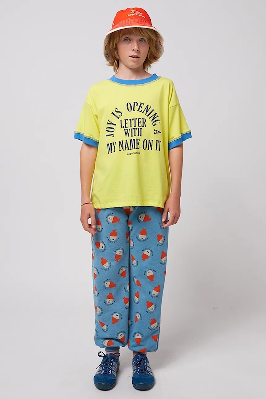 Детские спортивные штаны Bobo Choses Morning Egg хлопок голубой 125AC076