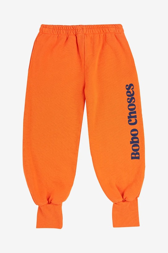 Детские хлопковые штаны Bobo Choses 125AC140 оранжевый SS25