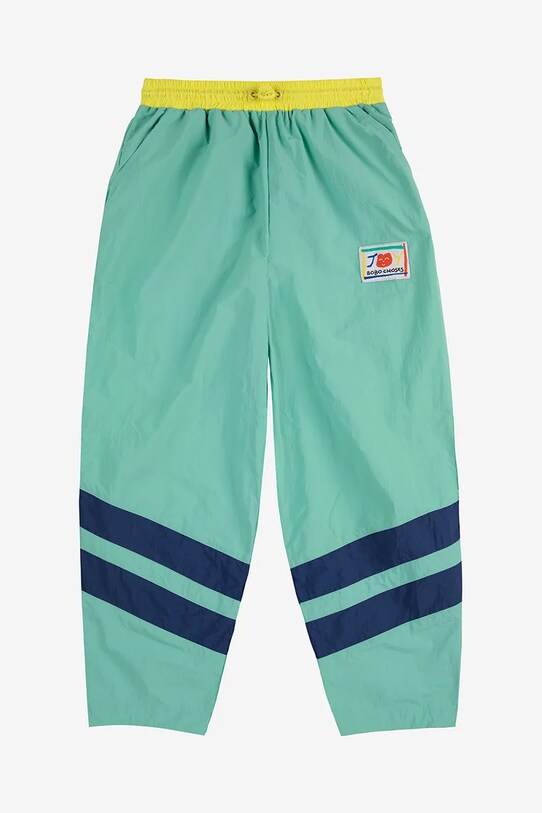 Bobo Choses pantaloni de trening pentru copii Smiling 125AC088 turcoaz SS25
