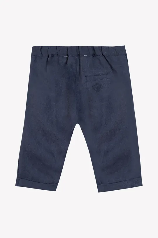 Tartine et Chocolat pantaloni in lino per neonato CA22061.80.94 blu navy SS25