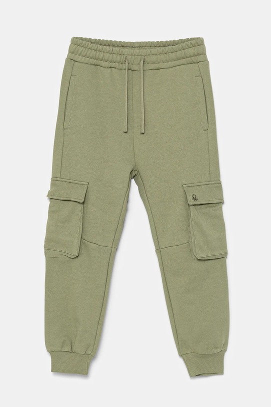 United Colors of Benetton pantaloni de trening din bumbac pentru copii bumbac verde 3UNICF066.G.Seasonal