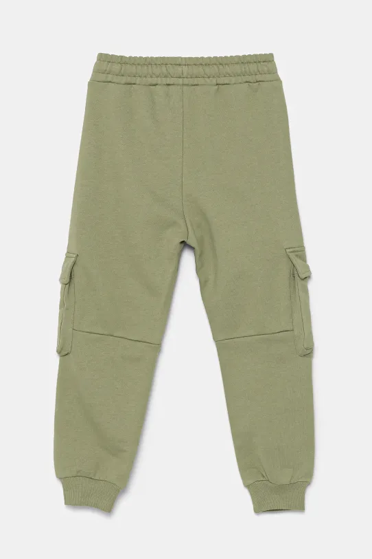 United Colors of Benetton pantaloni de trening din bumbac pentru copii 3UNICF066.G.Seasonal verde SS25