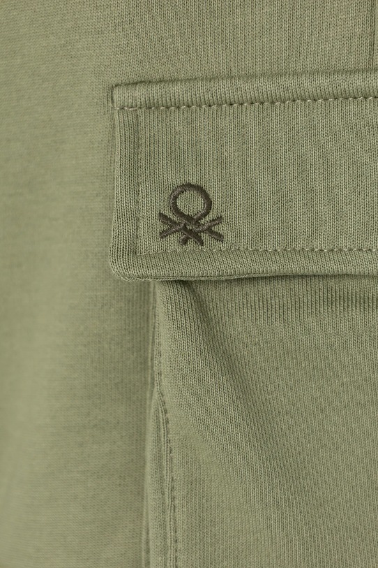 Băieți United Colors of Benetton pantaloni de trening din bumbac pentru copii 3UNICF066.G.Seasonal verde