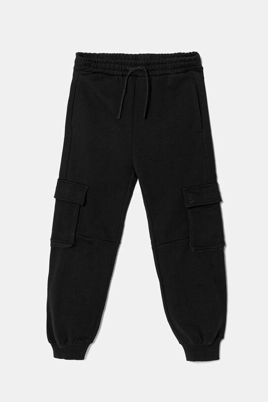 Детские хлопковые штаны United Colors of Benetton хлопок чёрный 3UNICF066.G.Seasonal