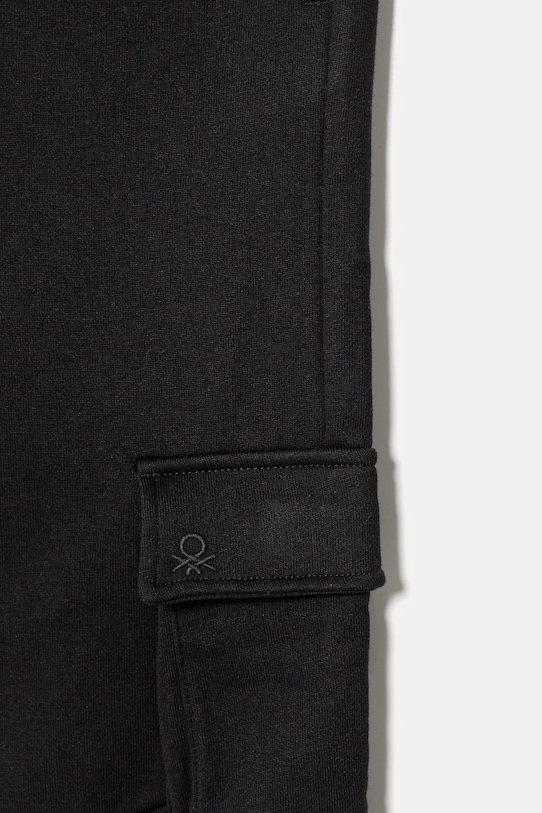 Băieți United Colors of Benetton pantaloni de trening din bumbac pentru copii 3UNICF066.G.Seasonal negru