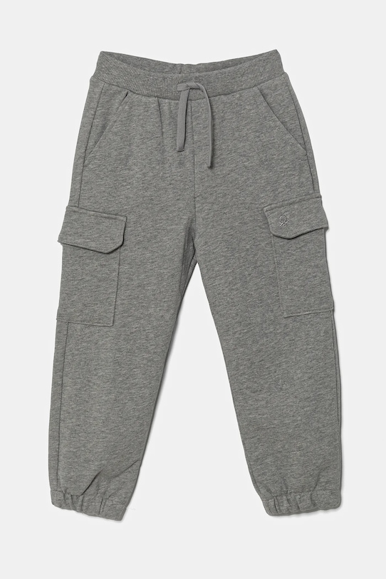 United Colors of Benetton pantaloni de trening din bumbac pentru copii bumbac gri 3UNIGF045.P.Seasonal