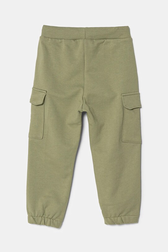 Дитячі бавовняні штани United Colors of Benetton 3UNIGF045.P.Seasonal зелений SS25