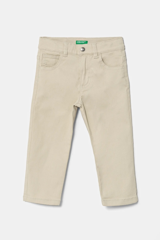Παιδικό παντελόνι United Colors of Benetton με ελαστάν μπεζ 4TCGGE009.P.Seasonal
