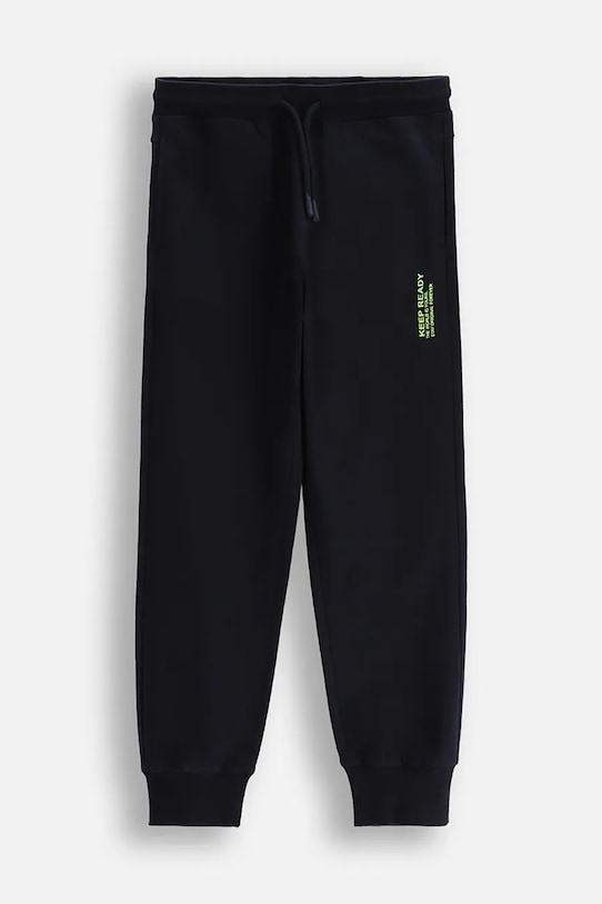 Dječji pamučni donji dio trenirke Coccodrillo pletivo mornarsko plava WC5120101VBA