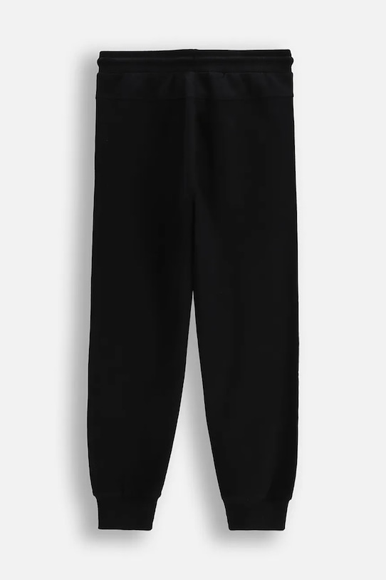 Dječji pamučni donji dio trenirke Coccodrillo WC5120101VBA crna SS25