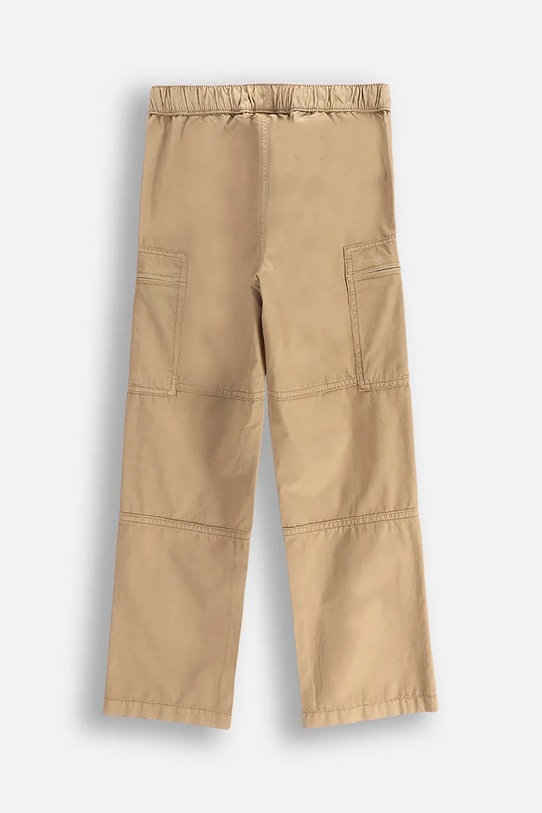 Coccodrillo spodnie bawełniane dziecięce WC5119101MBJ brązowy SS25