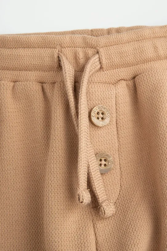 BIMBO Coccodrillo pantaloni tuta in cotone neonati WC5120101MBN beige