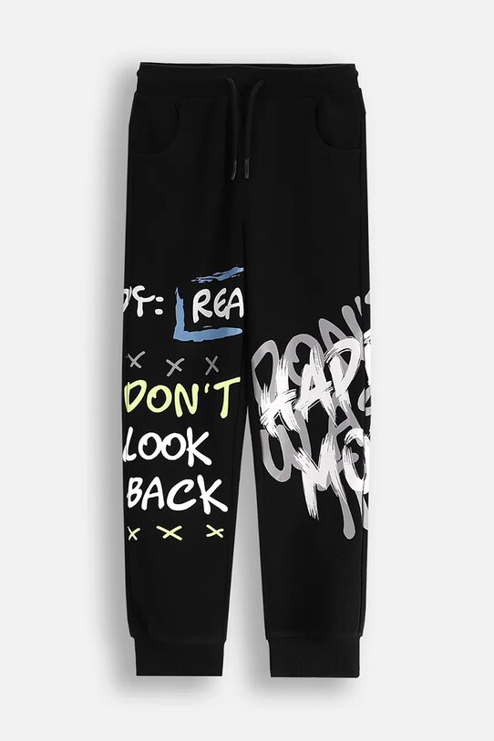 Detské tepláky Coccodrillo WC5120102SBJ čierna SS25