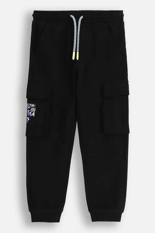 Coccodrillo pantaloni de trening din bumbac pentru copii bumbac negru WC5120102CBK