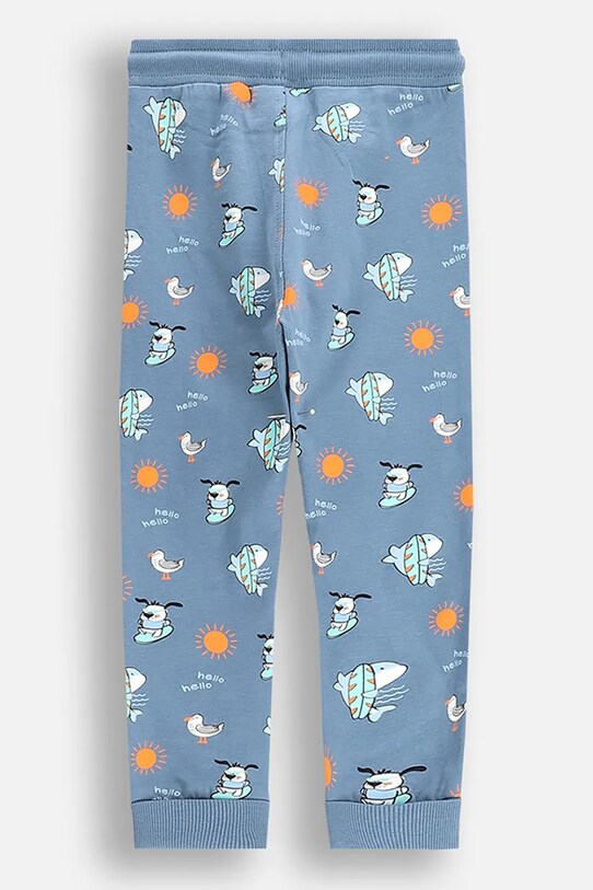 Coccodrillo pantaloni de trening pentru bebeluși WC5122101HBN albastru SS25