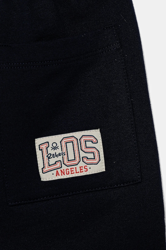 Băieți United Colors of Benetton pantaloni de trening din bumbac pentru copii 3BC1GF04O.P.Seasonal bleumarin