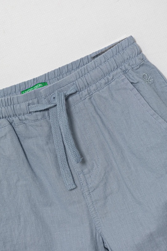 Băieți United Colors of Benetton pantaloni de in pentru copii 43WBGF01H.P.Seasonal albastru