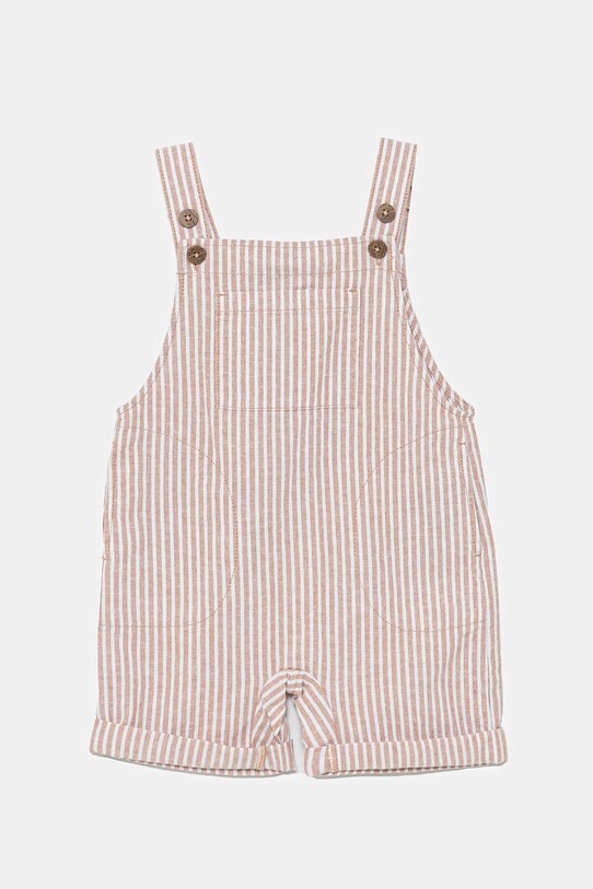 United Colors of Benetton salopetă de in pentru bebeluși Produs pentru bebe bej 4OGMGT00J.P.Seasonal
