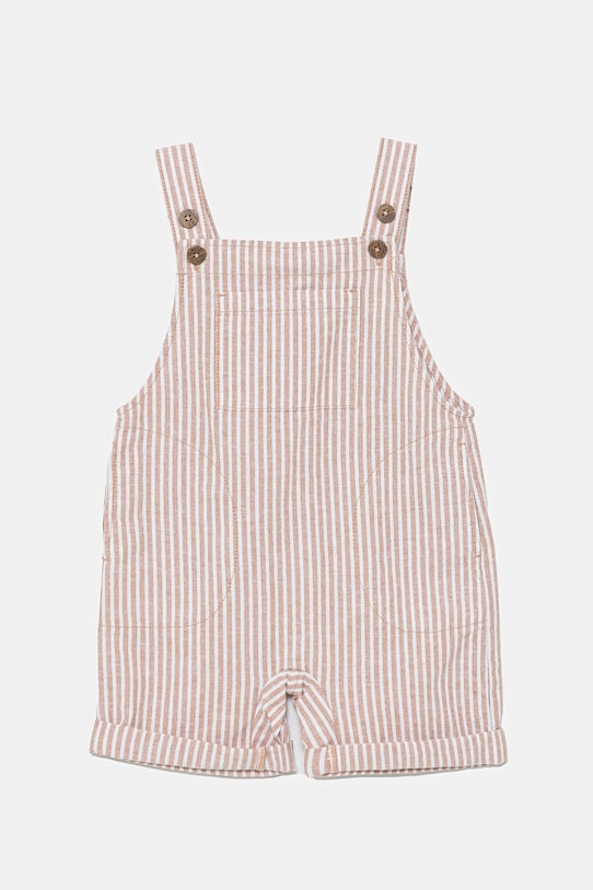 United Colors of Benetton salopetă de in pentru bebeluși Produs pentru bebe bej 4OGMGT00J.P.Seasonal