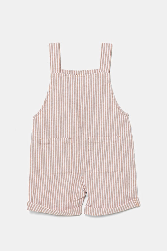 United Colors of Benetton salopetă de in pentru bebeluși 4OGMGT00J.P.Seasonal bej SS25