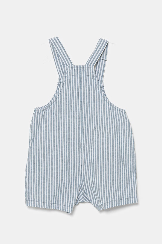 Детский льняной ромпер United Colors of Benetton 4OGMAT01A.W.Seasonal голубой SS25