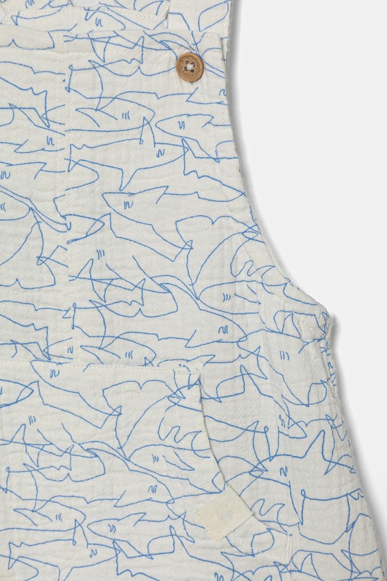 Dečki Otroški bombažni romper United Colors of Benetton 4UZ8AT01H.W.Seasonal modra