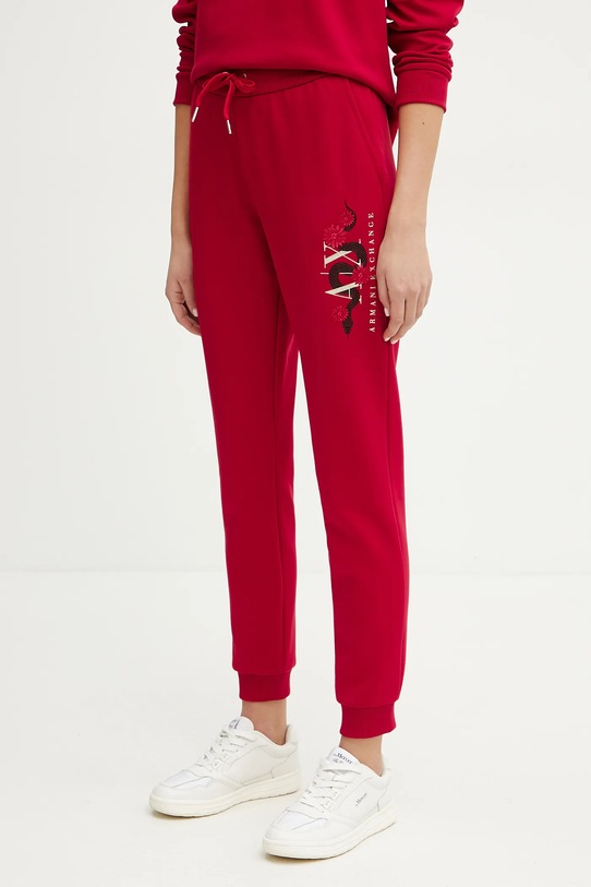 Armani Exchange pantaloni de trening tricotaj rosu XW000314.AF12261