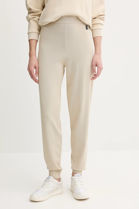 Armani Exchange spodnie dresowe dzianina beżowy XW000120.AF10352