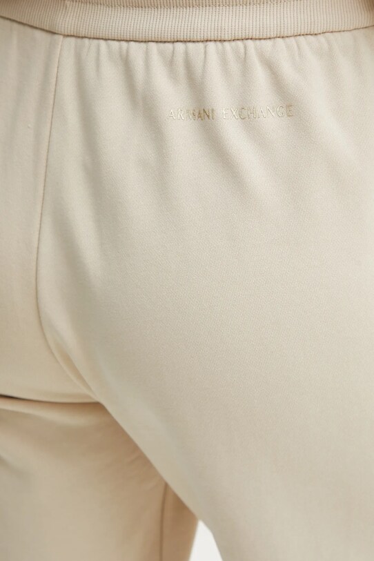 Armani Exchange pantaloni della tuta di cotone beige XW000319.AF12217